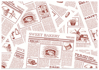 กระดาษห่อแฮมเบอร์เกอร์ กระดาษห่อเบอร์เกอร์ ลายหนังสือพิมพ์ กระดาษห่อแซนวิช